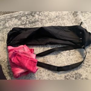Lululemon yoga mat bag includes yoga towel and sweat towel